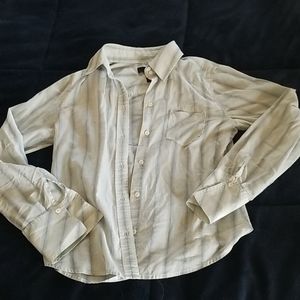 Express casual button up shirt light blue